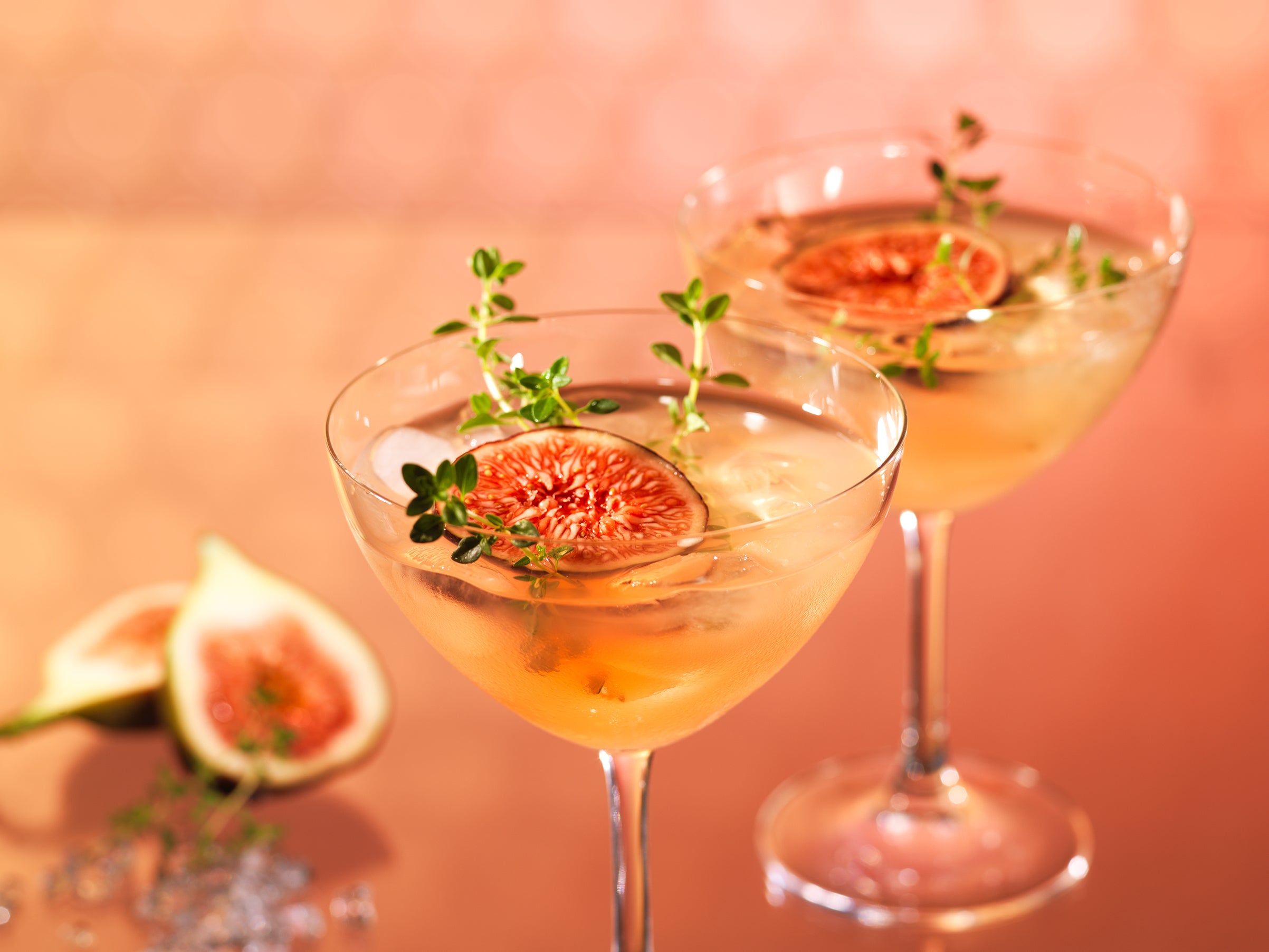 Gin Cocktail mit Feige